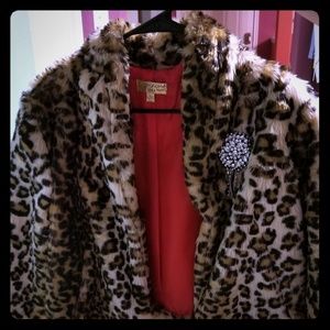 Princess Vera Wang Faux Cheetah Fur Jacket